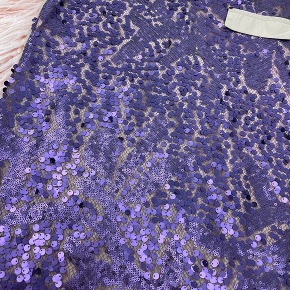 NEW Very J Purple Sequins Chiffon Tank Blouse Top - Picture 6 of 6